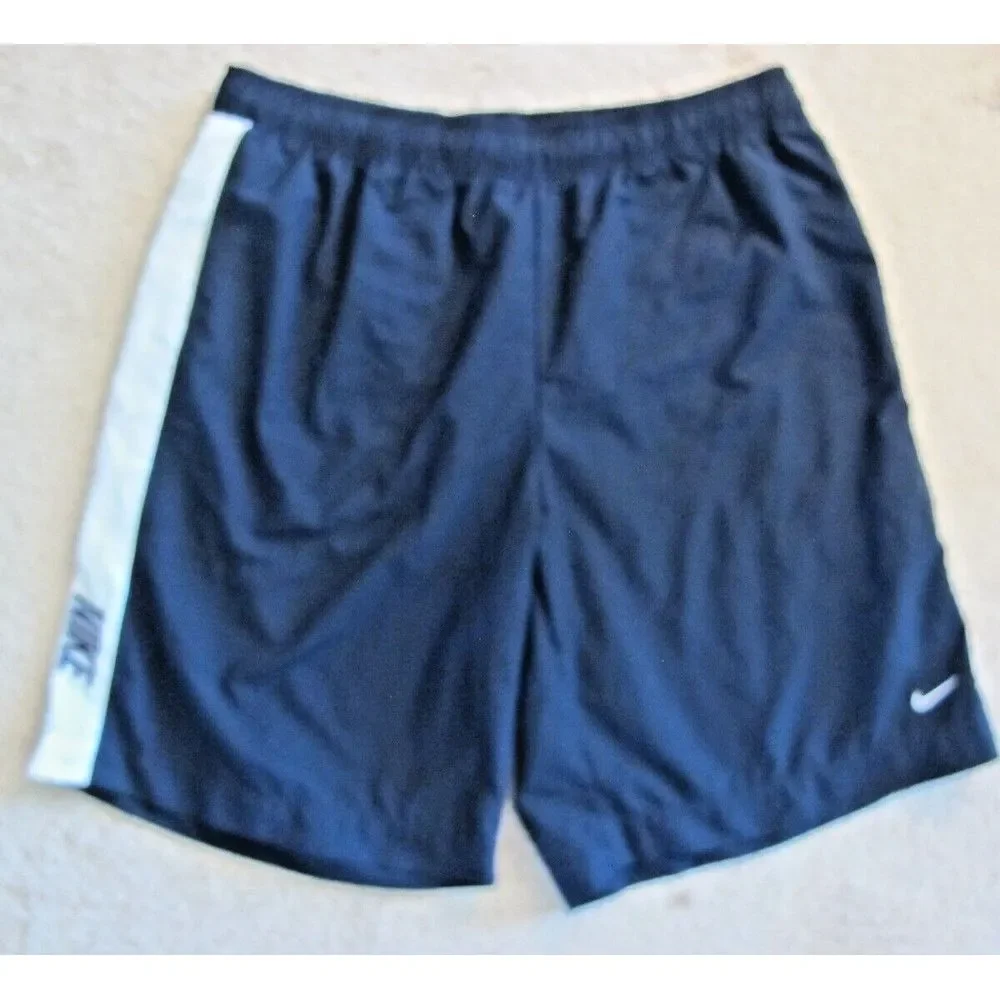 Men's XXL‎ Vintage Nike Drawstring Navy Blue Lined Swimsuit / Board Shorts